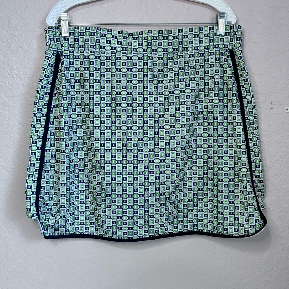 Bette & Court Tennis Skort Womens Large Pull On Zip Pockets Geometric Golf - Picture 3 of 9